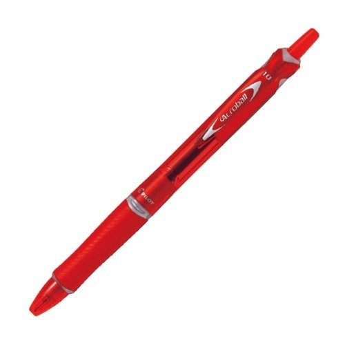パイロット ボールペン アクロボール150（中字）レッド×10本（1箱） BAB-15M-RR