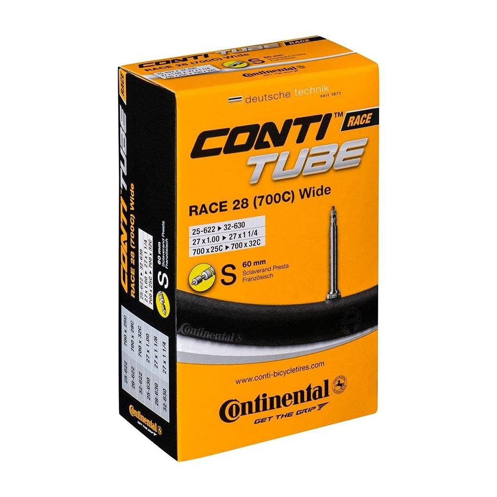 コンチネンタル(Continental) プレスタ チューブ ブラック Race28 Wide 700×25-32C 仏式 (60mm) 2本セット [並行輸入品]