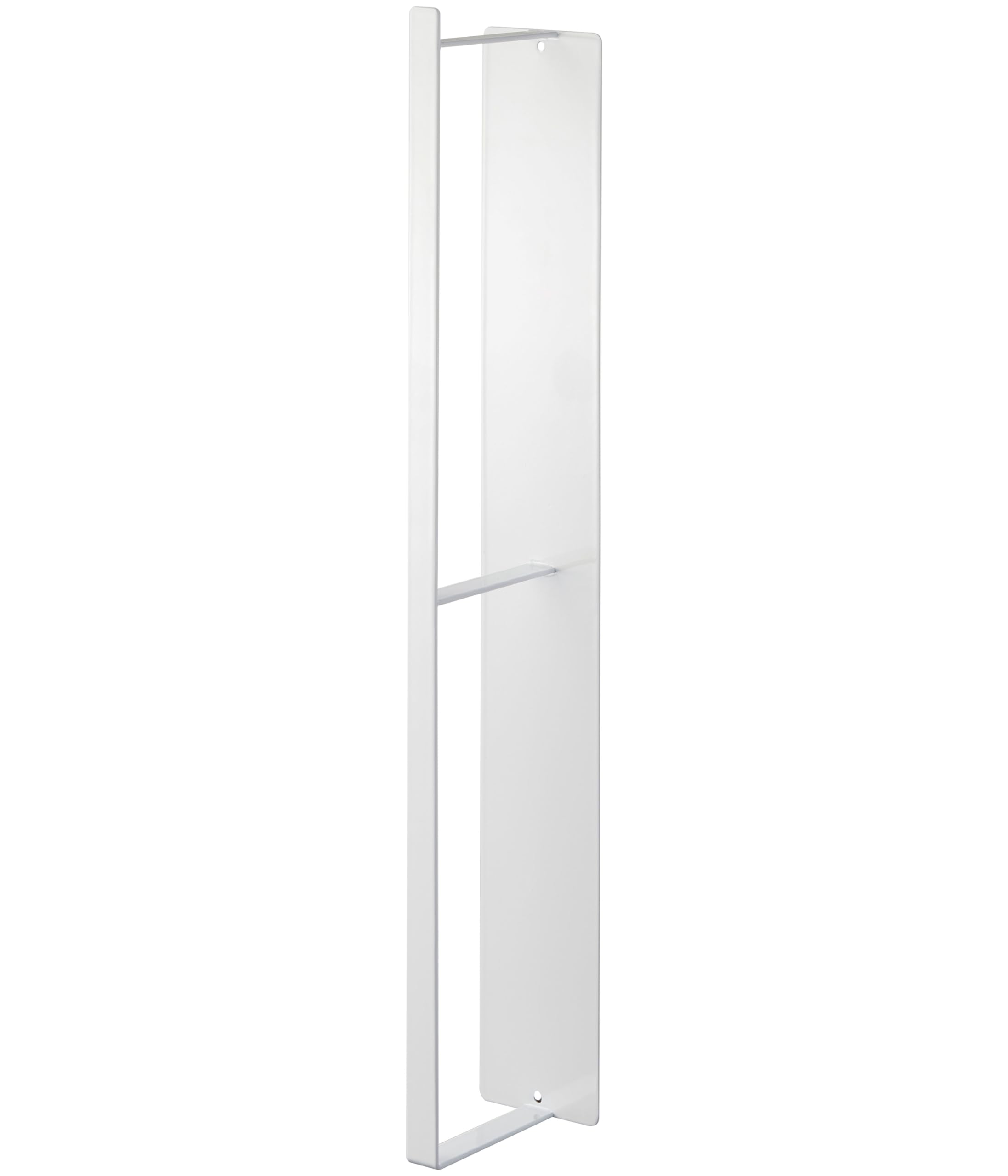 山崎実業(Yamazaki) マグネット 洗濯 ハンガー 収納 ラック ホワイト 約W6XD8.5XH46cm タワー 洗濯機横 ランドリー フック付 3623