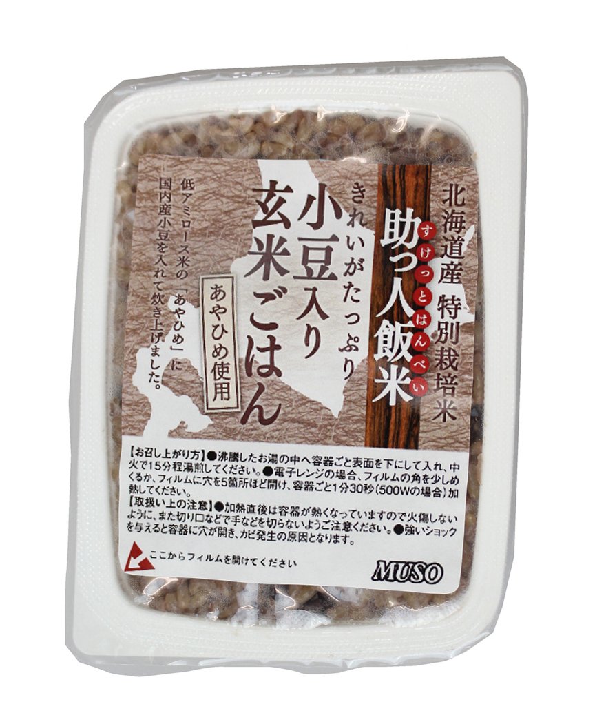 ムソー 助っ人飯米・小豆入り玄米ごはん 160g×5個