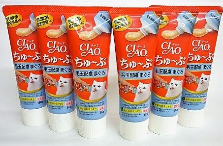 セット販売チャオ ちゅ〜ぶ 毛玉配慮 まぐろ 80g×6コ［ちゅーぶ］