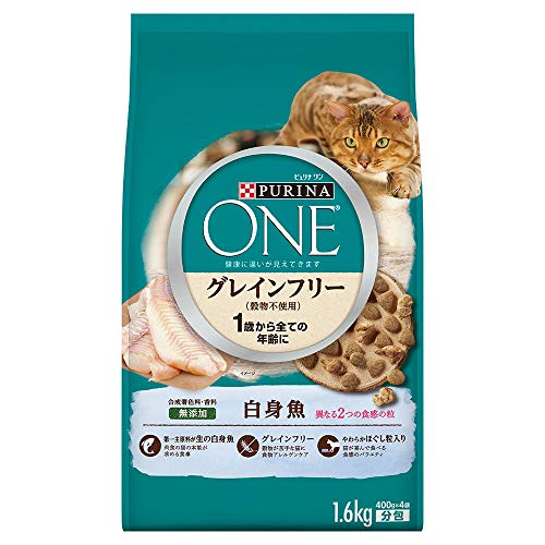 ネスレピュリナ ピュリナワン キャット 1歳から全ての年齢に グレインフリー 白身魚 1.6kg×2個まとめ買い