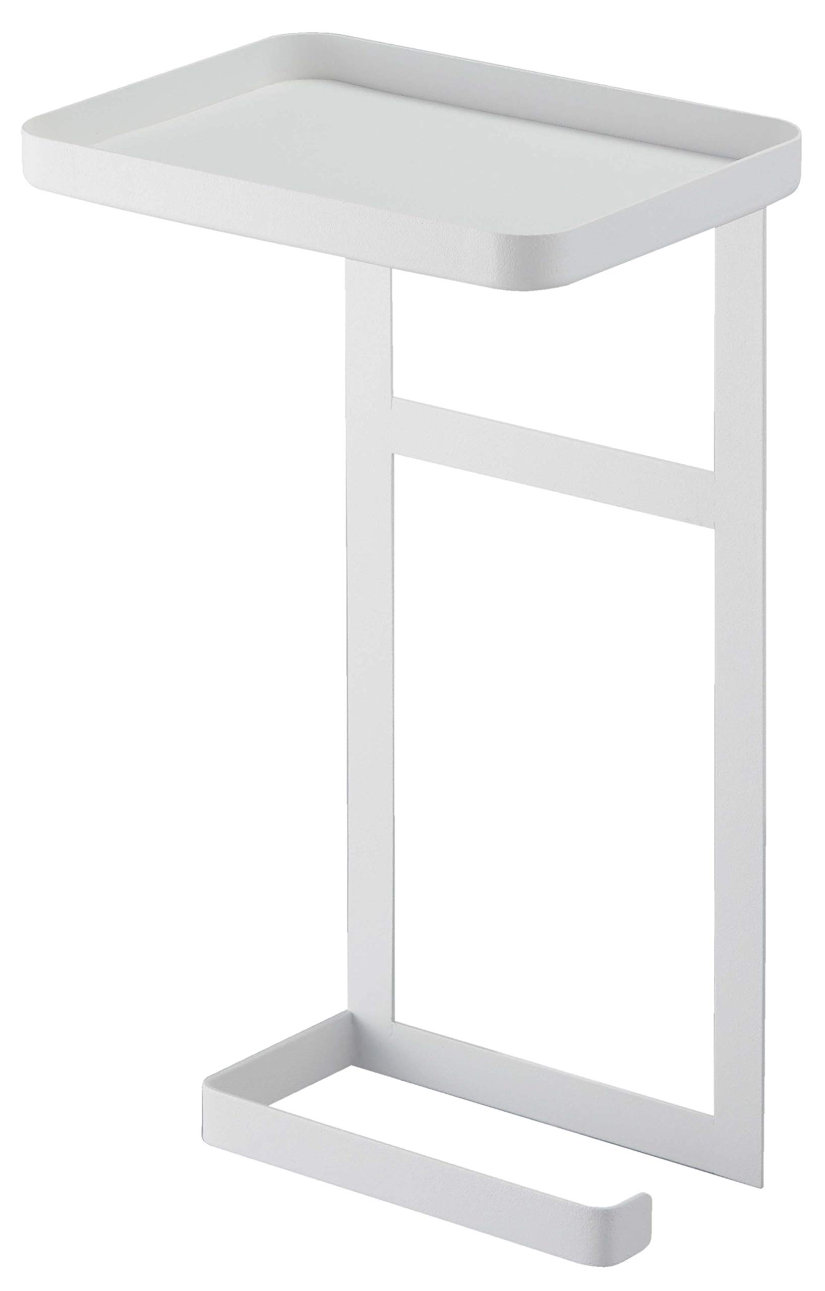 山崎実業(Yamazaki) トイレットペーパーホルダー上 ラック 2段 ホワイト 約W17×D12.5×H30cm タワー tower トイレ 携帯置き 棚 収納 4394