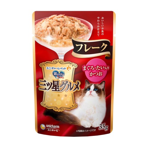 銀のスプーン 三ツ星グルメ パウチ フレーク まぐろ・たい入りかつお 35g×16コ