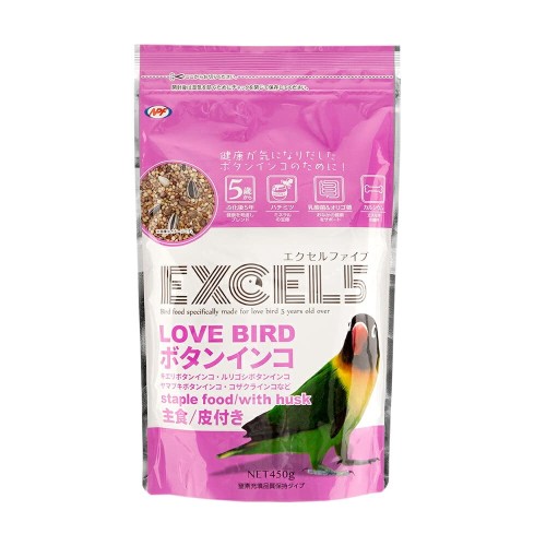 NPF ナチュラルペットフーズ エクセル5 皮付き ボタンインコ 450g