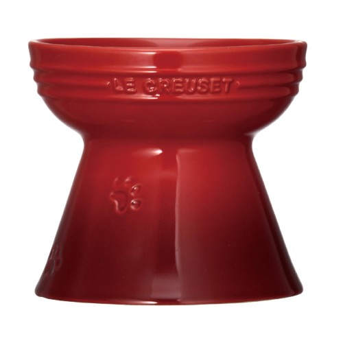 ル・クルーゼ(Le Creuset) ハイスタンド・ペットボール チェリーレッド 犬 猫 防汚 電子レンジ 対応 日本正規販売品