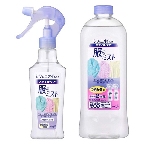 本体＆詰替えセット花王 シワもにおいもとる スタイルケア 服のミスト 衣類用しわ取り剤 静電気防止もできる 200ml+400ml