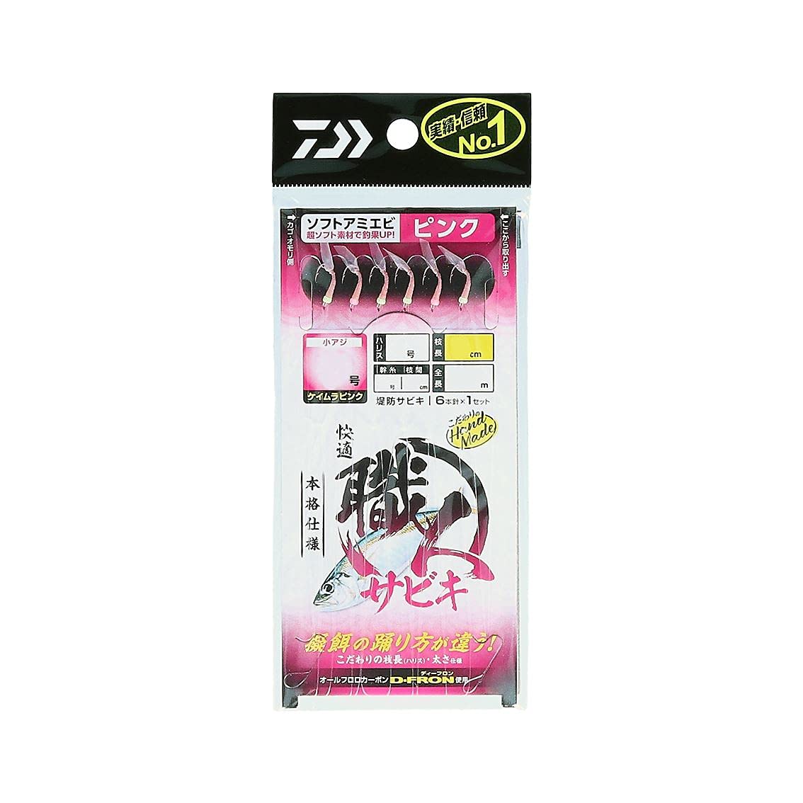 ダイワ(DAIWA) 快適 職人サビキ ソフトアミエビ ピンク 6本針 7-1.5-3.0