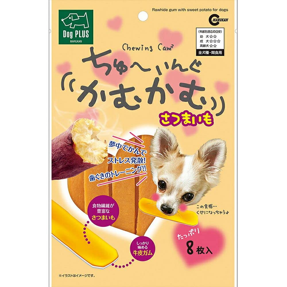 （まとめ買い）マルカン ちゅーいんぐかむかむ さつまいも 8枚入 犬用おやつ ×12