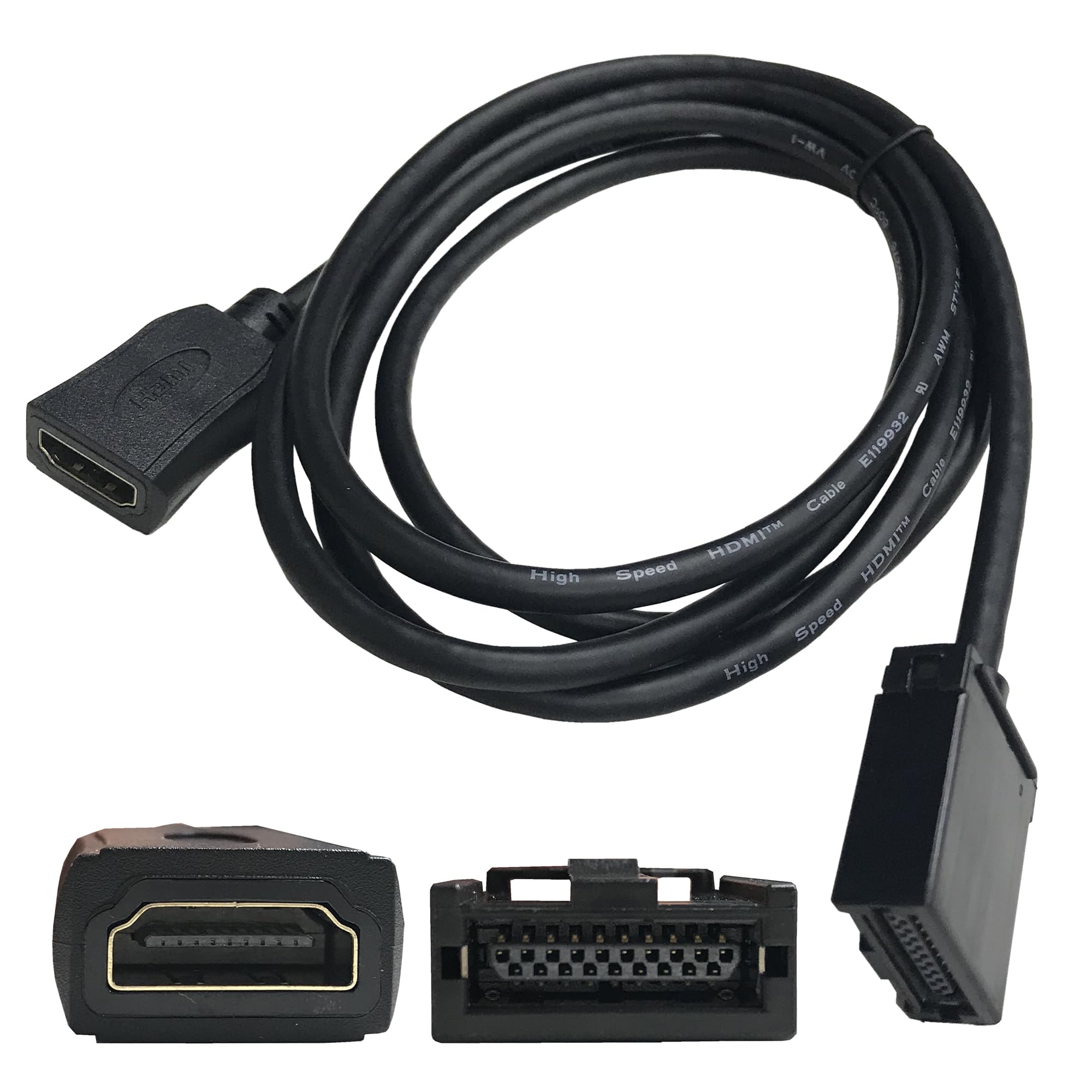 [Tr701-1] HDMI ナビ 変換 ケーブル ダイハツ タイプE を タイプA に 接続 配線 カーナビ ナビ 車 コード アダプター ディーラーオプション DOP Eタイプ Aタイプ EA タ