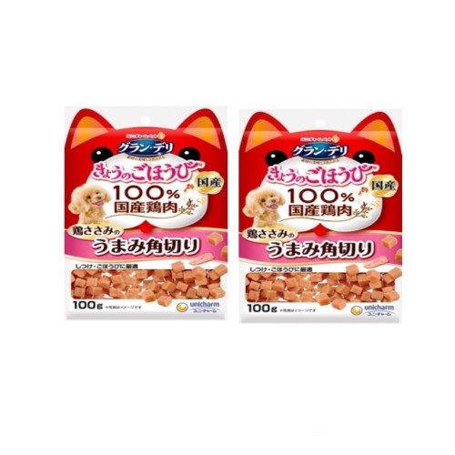ユニ・チャーム （2個セット） グラン・デリ きょうのごほうび 鶏ささみのうまみ角切り100g