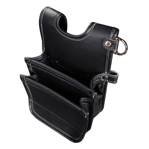 フジ矢 建築薄型腰袋 2段 黒金 LIGHT PU LEATHER SERIES AB-42BG