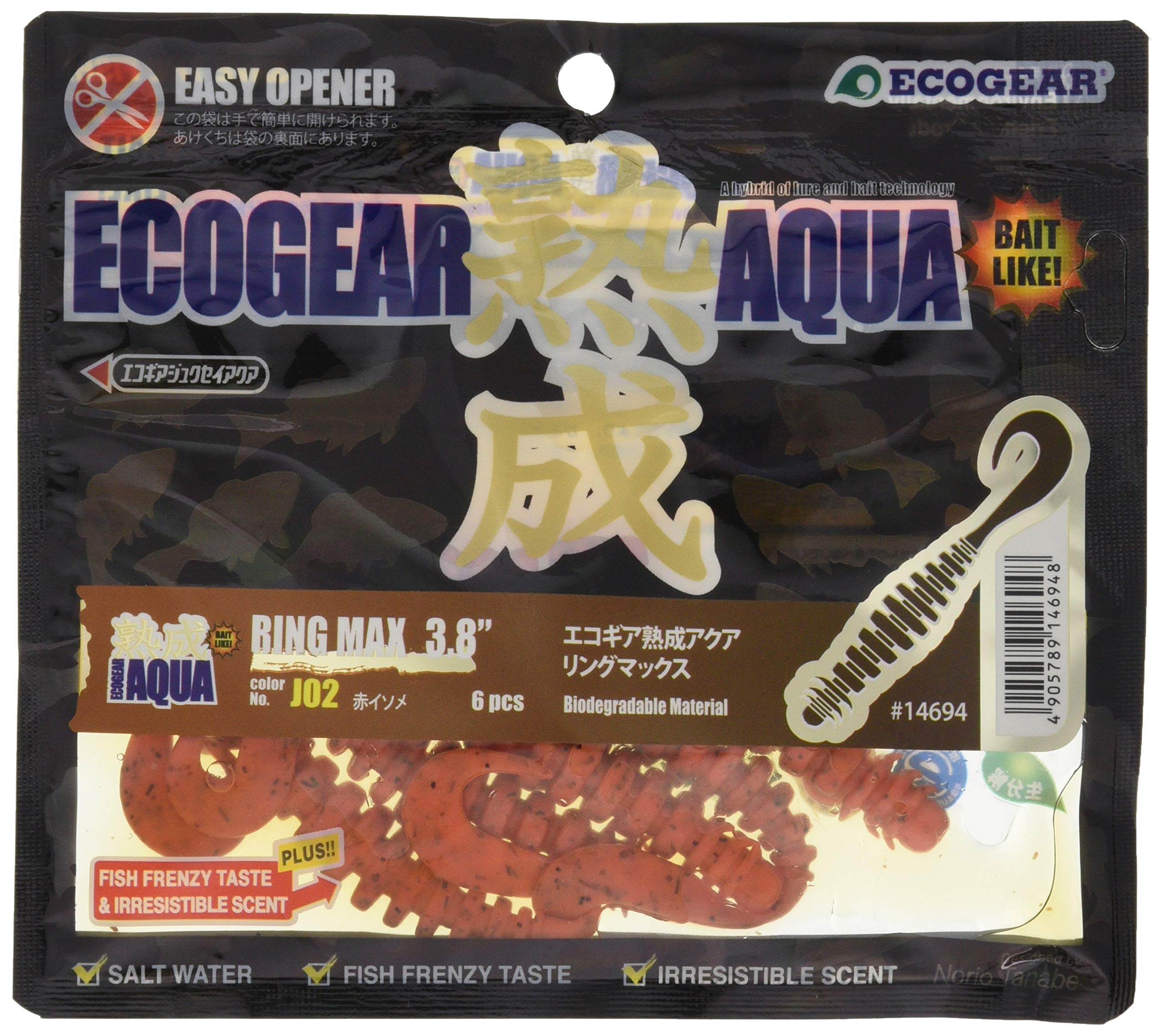 エコギア(Ecogear) ワーム 熟成アクア リングマックス 3.8インチ 97mm 赤イソメ J02 ルアー