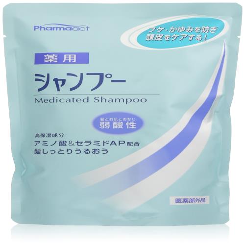 熊野油脂 ファーマアクト 弱酸性 薬用シャンプー つめかえ用 400ml [医薬部外品]