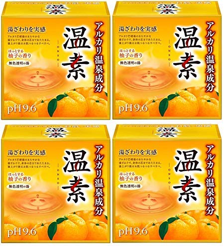 まとめ買いアース製薬 温素 入浴剤 柚子の香り 15包入 [医薬部外品]×4個