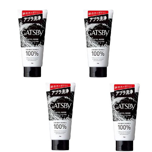 マンダム GATSBY ギャツビー フェイシャルウォッシュ ストロングクリアフォーム (130g) 男性用 洗顔料×4個