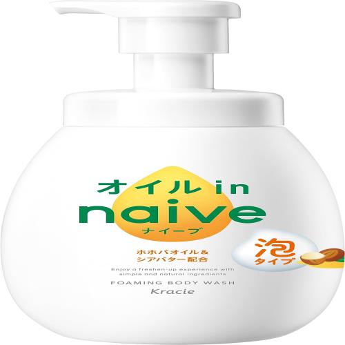 ナイーブ 泡で出てくる ボディソープ 【オイルイン】 ポンプ 600ml ボディーソープ ボディウォッシュ 石鹸 石けん せっけん 子供 キッズ ベビー ソープ