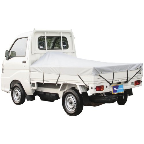 ボンフォームBONFORM 荷台シート 防水 軽トラック用 シルバー 177X210cm ゴムバンド×12/アングルポスト固定用丸ヒモ×2 6650-01SI