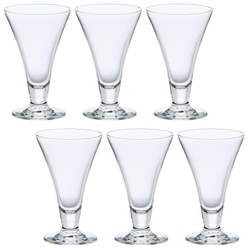 アデリアADERIA H・AXドレッシー パフェグラス クリア 290ml 6個セット 日本製 デザート サンデー 容器 カップ ガラス おしゃれ アイスクリーム クリームソーダ 足付き 喫茶店 食器