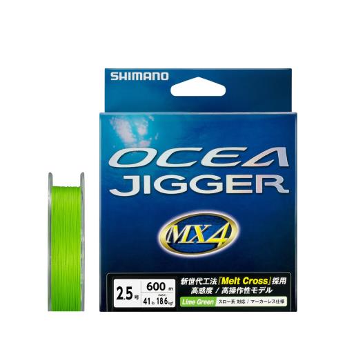 シマノSHIMANO PEライン オシア ジガー MX4 600m 2.5号 ライムグリーン PL-O94P 釣り糸