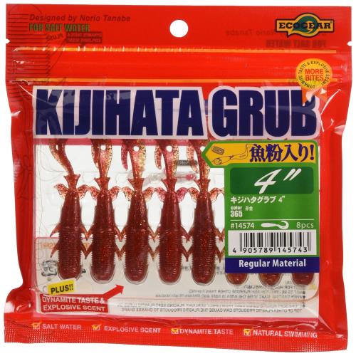 エコギアEcogear ワーム キジハタグラブ 4インチ 76mm 赤金 #365 ルアー