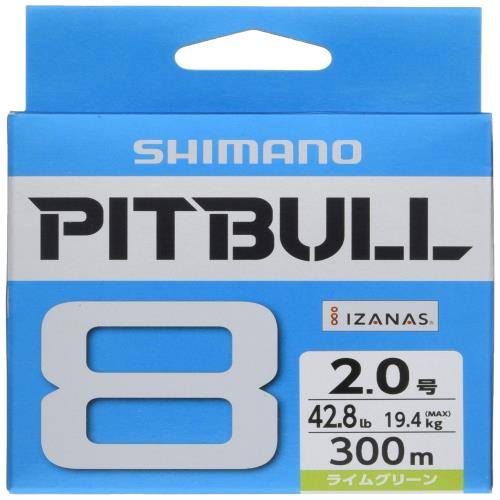 シマノSHIMANO ライン ピットブル8 300m 2.0号 ライムグリーン PL-M78S 釣り糸 ライン 2号