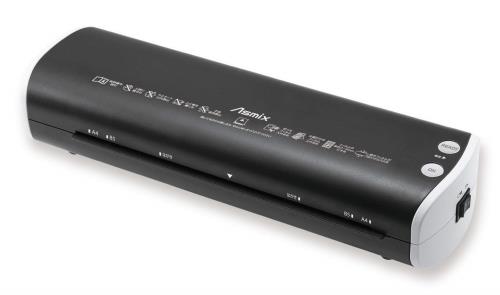 アスカ ラミネーター L220A4 A4対応 2本ローラー 100μm 停止ボタン レディランプ 初心者でも使いやすい スリムタイプ ブラック