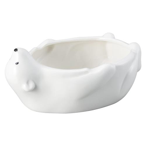 サンアート かわいい食器「 北極 」 しろくま アニマル ボウル そうめん 鉢 器 S 約680ｍl しろくま SAN3643 ホワイト