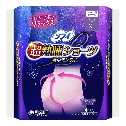 ソフィ 超熟睡 ショーツ 特に多い夜用 XL 4コ入生理用品 ナプキン