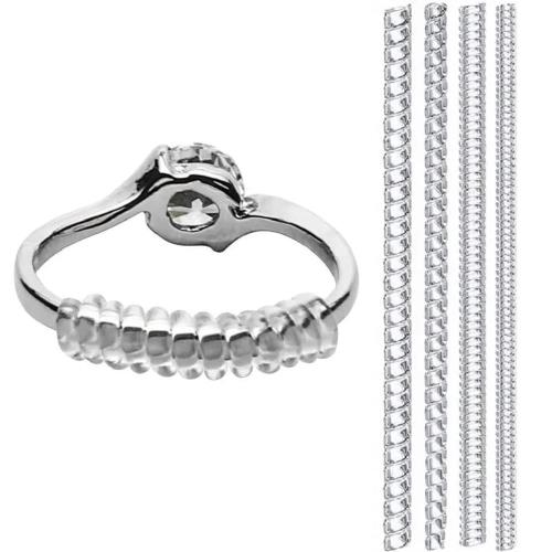 指輪 サイズ調節 リングアジャスター ring adjuster リングストッパー 銀磨きクロス布付き 4本セット