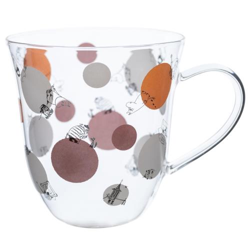 タカサカ・インターナショナル・ジャパン マグカップ ムーミン ガラス 電子レンジ可 耐熱マグ Polka Dots 透明 250ml MM-G12-012