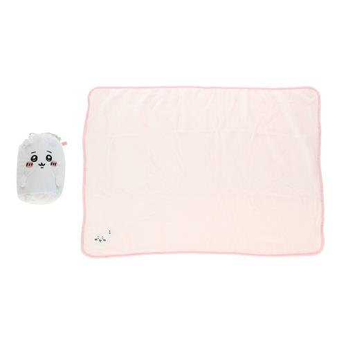 丸眞 マスコット巾着付きブランケット ちいかわ ふわふわちいかわ 約H70×W100cm ブランケット かわいい ふわふわ おしゃれ 防寒グッズ 0775038300