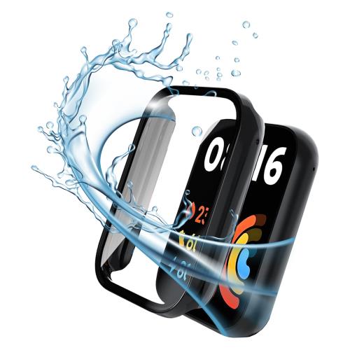 For Xiaomi Smart Band 8 Pro ケース フィルム+PCフレーム 一体型 カバー Xiaomi Band 8 Pro 用防水防塵保護ケース全面保護 装着簡単 高透過率 指紋防止ブ