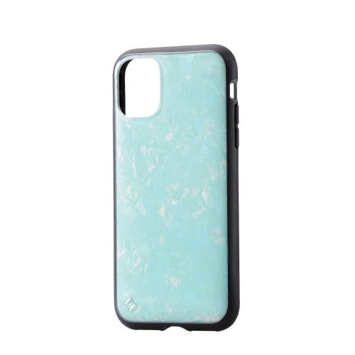 エレコム i Phone 11 ケース 耐衝撃×美質感 TOUGH SLIM [貝殻のようなきらめき] ブルー PM-A19CTSJBU