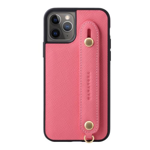 HANATORA i Phone11Pro ケース 本革 耐衝撃 背面ベルト ストラップリング スマホケース スマホ スタンド機能 ガラスフィルム 付き サフィアーノ レザー ギフト マグネットなし 