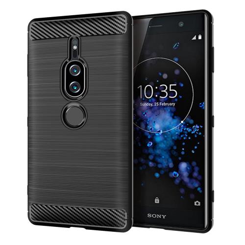 UNEEDXperia XZ2 Premium 用の スマホケース SOV38 / SO-04K用の ケース カバー ケース 炭素繊維カバー (素材/TPU) 指紋防止 滑り止め 薄型 軽量 耐衝撃 