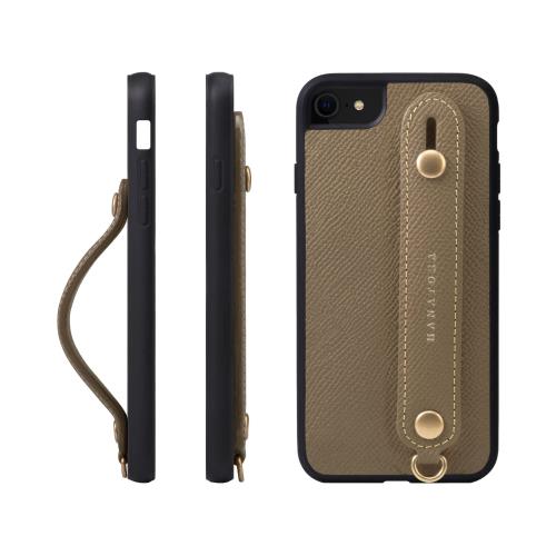 HANATORA i Phone8 7 SE3 SE2 (第3世代 第2世代) ケース 本革 耐衝撃 背面ベルト スマホケース スマホ スタンド機能 ネック ストラップ 付き エンボスレザー ギフト 