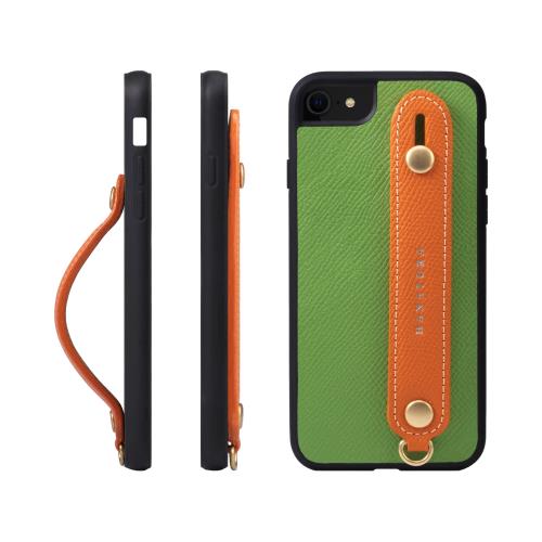 HANATORA i Phone8 7 SE3 SE2 (第3世代 第2世代) ケース 本革 耐衝撃 背面ベルト スマホケース スマホ スタンド機能 ネック ストラップ 付き エンボスレザー ギフト 