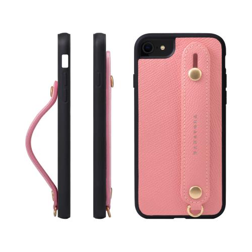 HANATORA i Phone8 7 SE3 SE2 (第3世代 第2世代) ケース 本革 耐衝撃 背面ベルト スマホケース スマホ スタンド機能 ネック ストラップ 付き エンボスレザー ギフト 