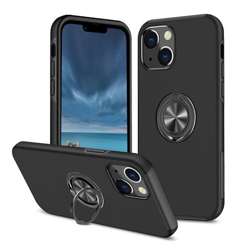 アイフォン14 ケース リング付き 耐衝撃 TPU 二重構造 i Phone 14 用 バンカー リング カバー Uovon スマホケース リングつき スタンド機能 車載ホルダー対応 擦り傷防止 落下