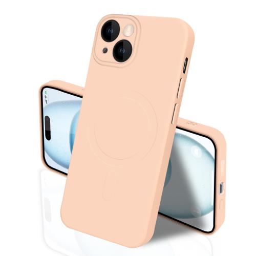 IPhone 15 Mag Safe ケース マグネット搭載 シリコン アイフォン15 カバー スマホケース 全面保護 耐衝撃 液体シリコーン 薄型 ワイヤレス充電対応 ストラップホール付き 滑り止め