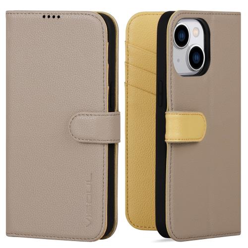 VISOUL i Phone15 ケース 手帳型 本革 アイフォン15 ケース 手帳ケース スマホケース レザー カード収納 携帯ケース 全面保護 柔軟なTPU素材 マグネット式 スタンド機能付き 6