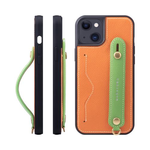 HANATORA i Phone15Plus ケース 本革 耐衝撃 背面ベルト カードポケット スマホケース スマホ スタンド機能 ネック ストラップ 付き エンボスレザー ギフト マグネットなし オ