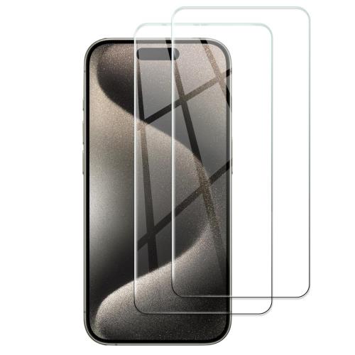 2枚セット i Phone 15 Pro ガラスフィルム スマホ i Phone 15 Pro 保護フィルム 全面吸着日本製素材旭硝子製高透過率 硬度9H スクラッチ防止 耐衝撃 飛散防止 自動吸着 