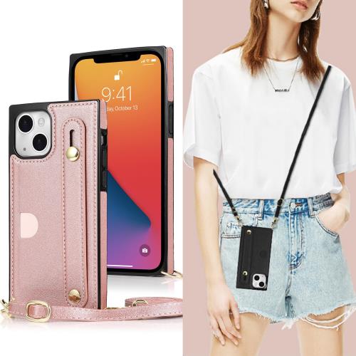 Cavor i Phone15 Plus 手帳型 スマホ ケース i Phone15 Plus 適用 肩掛け 首かけ 斜めがけショルダー ケースi Phone15 Plus 財布型 ケース i Pho
