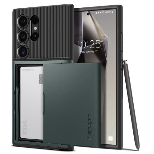 Spigen Galaxy S24 Ultra ケース カード 収納 MIL規格取得 耐衝撃 SC-52E SCG26 指紋防止 傷防止 衝撃 吸収 二重構造 スリム・アーマー CS ACS07307