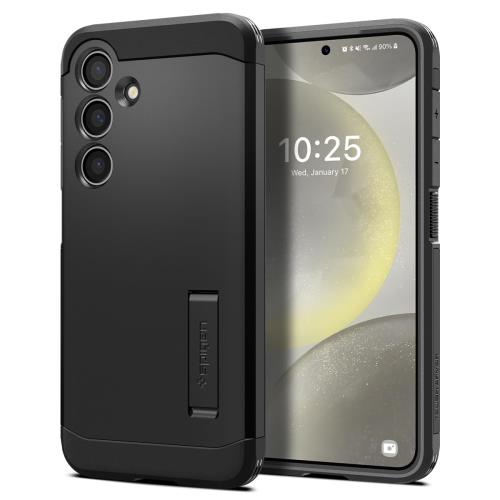Spigen Galaxy S24 ケース 耐衝撃 スタンド付き 米軍MIL規格取得 SC-51E SCG25 三層構造 スマホスタンド カメラ保護 傷防止 衝撃 吸収 Qi充電 ワイヤレス充電 タフ