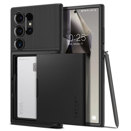 Spigen Galaxy S24 Ultra ケース カード 収納 MIL規格取得 耐衝撃 SC-52E SCG26 指紋防止 傷防止 衝撃 吸収 二重構造 スリム・アーマー CS ACS07306