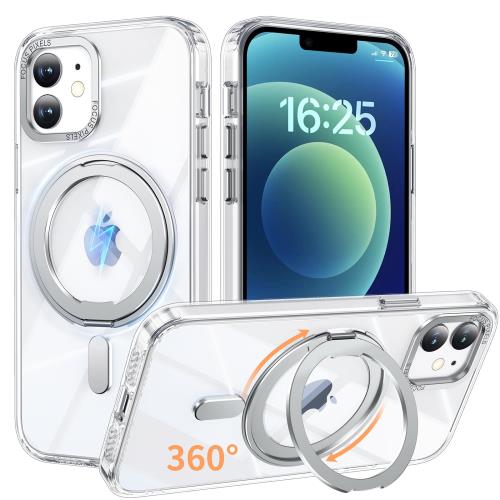 i Phone 12 / i Phone 12 Pro 適用 ケース Magsafe対応 アイフォン12 / アイフォン12プロ カバー 360°回転スタンド Uovon スマホケース アイホン 12