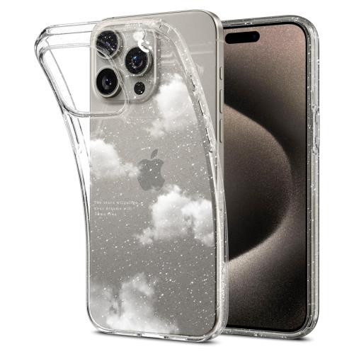 Spigen コラボレーション i Phone 15 Pro Max ケース クリア キラキラ 軽量 米軍MIL規格 リキッド・クリスタル ACS07565-XI11070 (クリスタル・クオーツ/ド